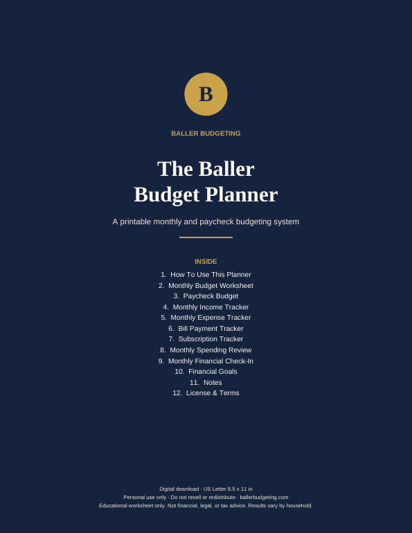 Cover of The Baller Budget Planner