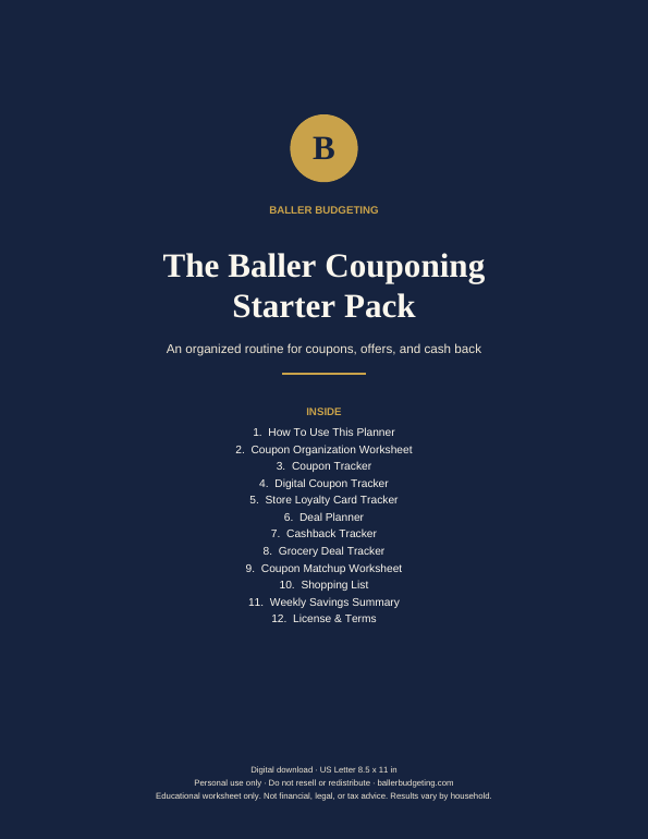 Cover of The Baller Couponing Starter Pack